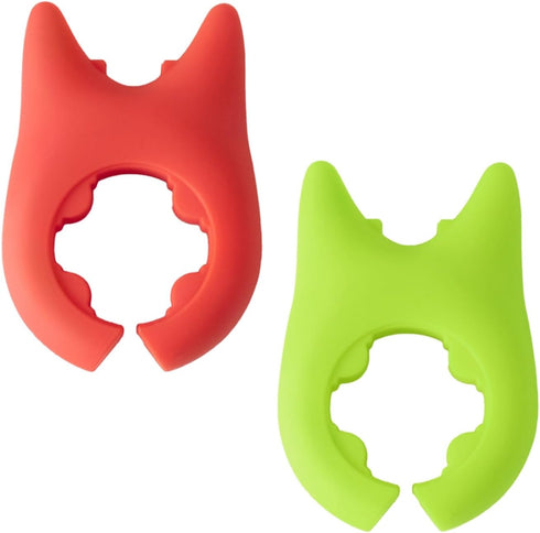 Spoon Pot Holder Spatula Clips for Pan, Spoon Holder for Pot Silicone Clip for Spoon, Heat Resistance Non-Slip Silicone Pot Spoon Holder Clips 2 P...