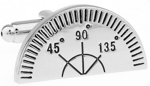 Triangle Architect Math Ruler Protractor Cufflinks...