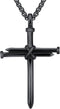 Isaiah 41:7 Nail Cross for Car Rearview Mirror Hanging Accessories Pendant Cross Necklace for Men Women Car Charm Cross Hanging Ornament Decor Chr...