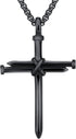 Isaiah 41:7 Nail Cross for Car Rearview Mirror Hanging Accessories Pendant Cross Necklace for Men Women Car Charm Cross Hanging Ornament Decor Chr...