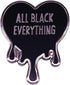 All Black Everything Heart Brooch Black Magic Words Badge Enamel Lapel Pin DIY Clothes Schoolbag Decoration Club Party Lover Girls Women Gift...