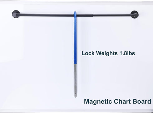 Adjustable Magnetic Towel Bar Holder for Refrigerator, Magnet Classroom Flip Calendar Chart Rod for Whiteboard, Fridge Top Guard Rack Stop Items f...
