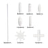 7 Shapes Magnetic Stirrer Stir Bars Mixer PTFE Stiring Rod with Magnetic Retriever (8 Pack)...