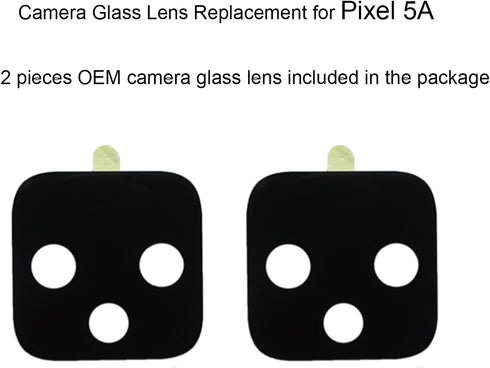 2PCS OEM Original Back Rear Camera Glass Lens Replacement for Google Pixel 5A 5G with Adhesive Preinstalled and Repair Tools Kit Set (for Pixel 5A...
