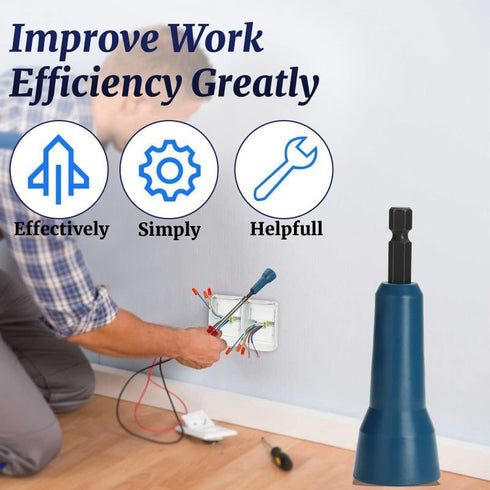 Red Wire Twister, Efficient Usability Twisting Tool, Lightweight Portable Drill Wire Stripper Twisting Wire Connector for Home Hand Tools...