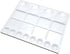 Palette for Watercolors, Oil & Acrylic Paints, Mix & Separate Colors, White, Art 20 Wells, 13” x 10” 4 slated Squares, 4 Squares, 4 Large circular...