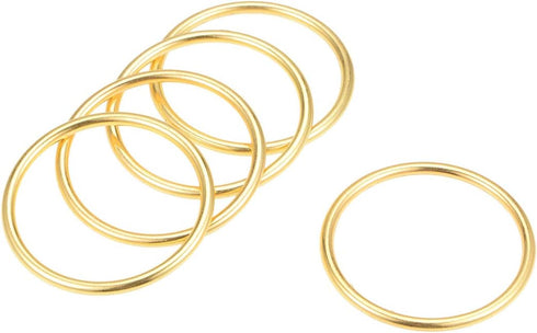 uxcell O Ring Buckle 40mm(1.6") ID 3mm Thickness Zinc Alloy O-Rings for Hardware Bags Belts Craft DIY Accessories, Gold Tone 5pcs...