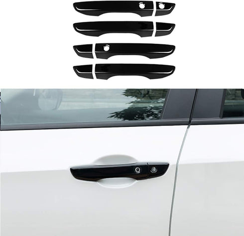 Exterior Door Handle Cover Trim for Honda Civic 10th Gen Accessories 2016 2017 2018 2019 2020 2021 with Smart Keyhole (Glossy Black)...