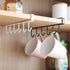 2pcs Multi-Hooks Under The Cabinet 6-Hook Hanging Hook Rack Kitchen Utensil Cupboard Hanger Chest Organizer Cup Holder for Coffee Bar, Fit for 0.8...