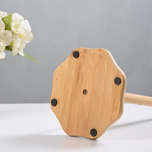 Wood Paper Towel Holder, Wooden Paper Towel Holder Countertop with Real Wooden Base, Kitchen Roll Holder Paper Towel Stand Countertop & Roll Organ...