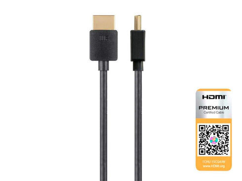 Monoprice - 124185 High Speed HDMI Cable - 4 Feet - Black| Certified Premium, 4K@60Hz, HDR, 18Gbps, 36AWG, YUV, 4:4:4 - Ultra Slim Series...