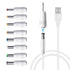 LANMU USB to DC Power Cable,Universal 5V DC Jack Charging Cable Power Cord with 9 Interchangeable Plugs Connectors Adapter Compatible with Massage...
