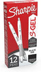 SHARPIE S-Gel Medium Black Gel Pens, 12 Count...
