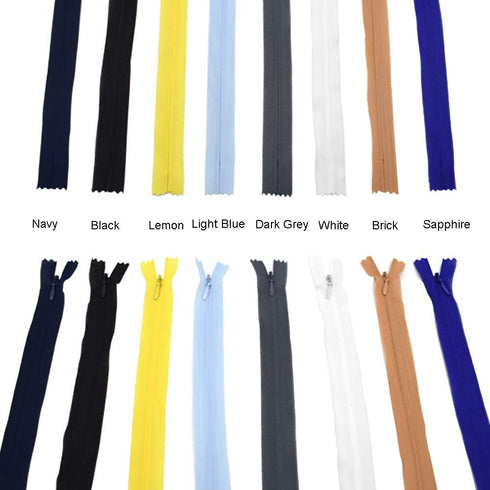 30Pcs 23.3 Inch Invisible Zippers Lace Tape for Pillows Clothing and Tailor Sewer Sewing Craft Crafter's Special Mix Color...