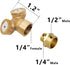 Feelers Brass Misting Spray Nozzle, 1/2" BSPF 2-Holes Atomizing Spray Garden Sprinklers Agricultural Irrigation System Adapter Fitting (Pack of 2)...