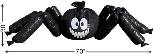 Spooktacular Spider Lawn Bag Decor (Pack of 32) - 30" x 70" - Giant Black & White Bag - Perfect Halloween Display...