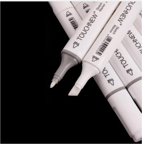 12 Colors Grayscale Art Marker Pen Double-Ended Sketch Markers Alcohol Based Ink Neutral Gray Tones Art Supplies for Sketching Shading Illustratin...