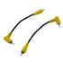 2Pcs RCA Phono Right Angle 90 Degree Male to Male Audio Subwoofer Cable Stereo RCA Projector Cable Gold Plated for Amplifiers Home Theater HDTV Ho...