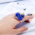 CZ Rose Flower Wedding Ring for Women Statement Engagement Round Rhinstone Crystal Aryclic Daisy Plumeria Adjustable Open Wrap Finger Rings Comfor...