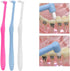 6 Pcs Tuft Toothbrushes Tufted Brush Slim Teeth Brush for Teeth Detail Cleaning and Braces Clean Soft and Compact Trim Tooth Toothbrush Rose Red B...