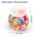 AKOAK 1 Bottle (Approx. 400Pcs) Handmade Candy-Colored Children's Clothing Buttons, Square/Heart-Shaped/Flower-Shaped, a Variety of Shapes and Col...