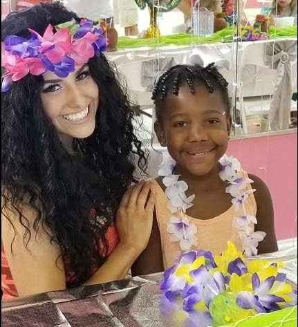 Mahalo Floral Leis Headband and Wrist Set (Set of 12)...