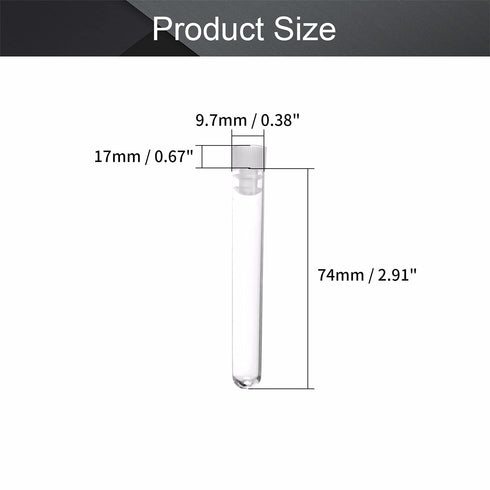 Othmro 100Pcs Clear Plastic Test Tubes with White Caps, 12mmx75mm Mini Test Tubes with Lids, for Jewelry Seed Beads Powder Spice Liquid Experiment...