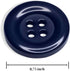 Pack of 12 Navy Sewing Buttons 0.75 inch Crafts Buttons 4 Hole Round Buttons 30L Uniform Buttons Plastic Navy Buttons Crafts Buttons Design Button...