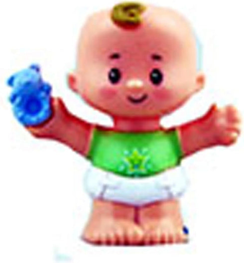 Replacement Part for Fisher-Price Little People Cuddle 'n Play Nursery Playset - GKP70 ~ Baby Boy Figure ~ Blonde Hair ~ Green Shirt with Star...