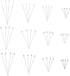 Fashewelry 720pcs Stainless Steel Open Eye Pins Flat Headpins Round Ball Point Head Pins 20-50mm Metal Wire Pins 4 Sizes for Jewelry Craft Making ...