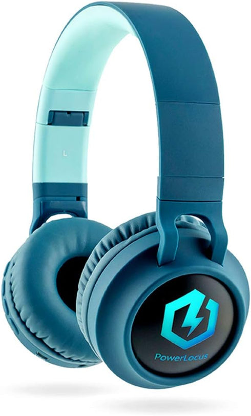 PowerLocus Bluetooth Headphones for Kids, Wireless Bluetooth Headphones, Kid Headphones Over Ear with LED, Foldable Headset with Mic,Volume Limite...