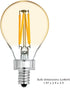 GE Lighting Vintage Style LED Light Bulbs, 60 Watt Eqv, Amber Glass, Warm Candle Light, A15 Standard Bulb, Small Base (2 Pack)...