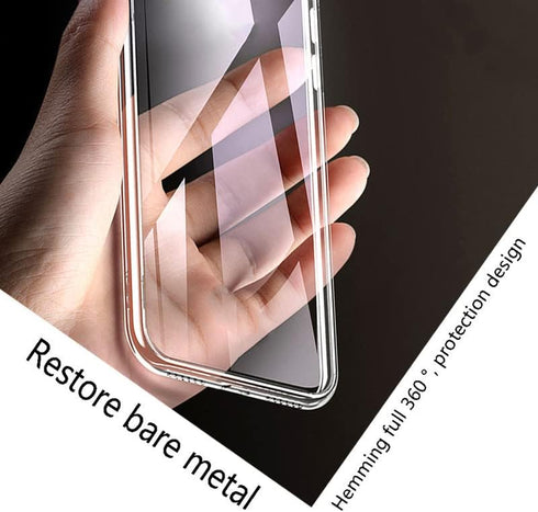 Phone Case for Ulefone Note 14 (6.52") with 1 X Tempered Glass Screen Protector, Slim Clear Shockproof X Anti-Scratch Soft TPU Gel Cover for Ulefo...
