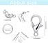1600 Pcs Jewelry Making Accessories Set with 100 Pieces Lobster Claw Clasp 300 Pieces Bead Tips Knot Covers 600 Pieces Crimp Tube Beads and 600 Pi...
