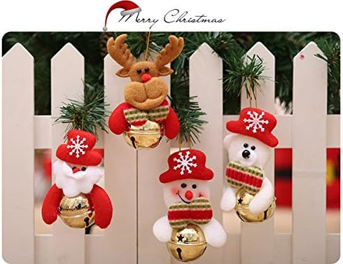 Christmas Bells Decorations for Home, 8 Pcs Set Christmas Tree Ornaments, Snowman/Old Man/Bear/elk...