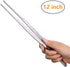 Gutsdoor Kitchen Tweezers Stainless Steel food Tongs for Cooking Tongs with Precision Serrated Tips Medical tweezers(12 Inch Straight)...