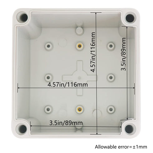 Zulkit Junction Box ABS Plastic Dustproof Waterproof IP67 Junction Boxes Universal Electrical Project Enclosure DIY Electronic Project Box Grey 4....