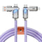 4 in 1 USB C 100W 3.3FT Charging Cable,Braided USB C to C Multi Fast Type C Charging Cable with Light,for iPhone 15,14,13,Samsung S24 23 22,LG,Goo...
