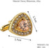 V & L Gold Crystal Cuff links Yellow – Fancy Unique Elegant Sparkling Luxury Gem Stone Cufflinks for men in Triangle - Perfect for Wedding, Formal...