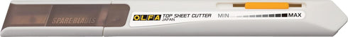 OLFA Top Sheet Cutter (TS-1) - Retractable Utility Precision Knife w/ 2 Extra Blades Cuts Top Layer Only for Liner, Vinyl, Paper, Adhesives, Repla...