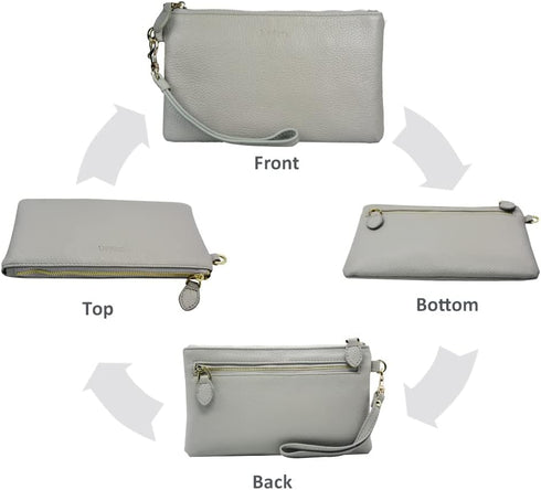 befen Genuine Leather Wristlet Clutch RFID Blocking Bag Cell Phone Wallet Purse Wristlet Wallet Purses and Handbags for Women...