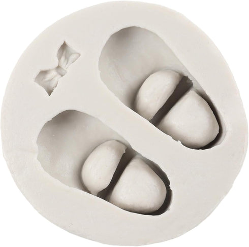 Baby Foot Print Silicone Molds Baby Shoes Fondant Mold For Baby Shower Cake Decoration Cupcake Topper Chocolate Candy Polymer Clay Gum Paste...