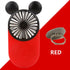 Cute Mouse Personal Mini Fan, Handheld USB Rechargeable Fan with Pretty LED Light, 3 Adjustable Speeds with Portable Holder, for Indoor Or Outdoor...