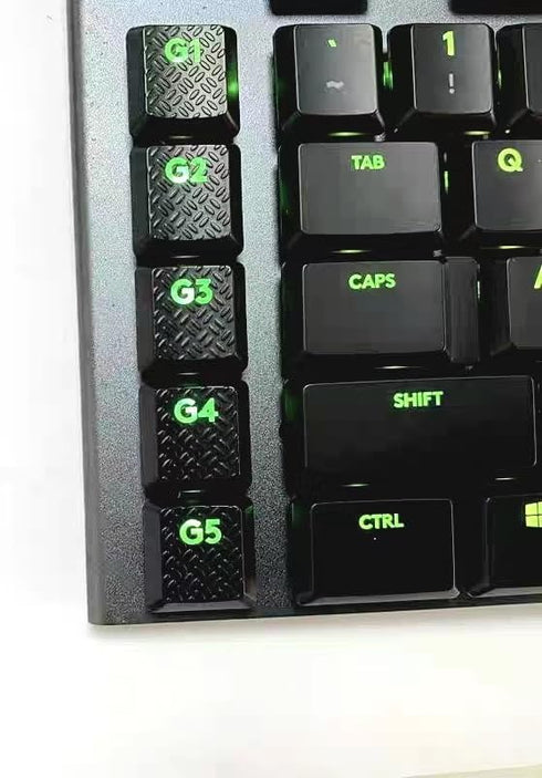 Black Backlit Keycaps G1 G2 G3 G4 G5 Key Replacements for Logitech G813/G815/G913/G915 TKL RGB Mechanical Gaming Keyboard...