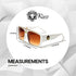 White & Gold Kleo Flat Top Hip Hop Rapper Retro Aviator Sunglasses w/ Brown Lenses...