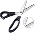 Dressmaking Sewing Craft Scissors, Professional Stainless Steel Pinking Shears Comfort Grip, Serrated & Scalloped Blades Cut Tailor Decorative Too...