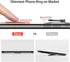 Ultra Slim Phone Ring Holder, Tomorotec Thin Cell Phone Ring Stand for Magnetic Car Mount with Black Car Mount Hook - for iPhone X XR XS 8 7 Plus ...