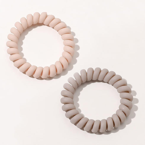 Spiral Hair Ties 20 Pieces No Crease Coil Hair Ties No Damage Phone Cord Hair Ties Elastics Hair Coils Traceless Plastic Hair Bands Spiral Bracele...