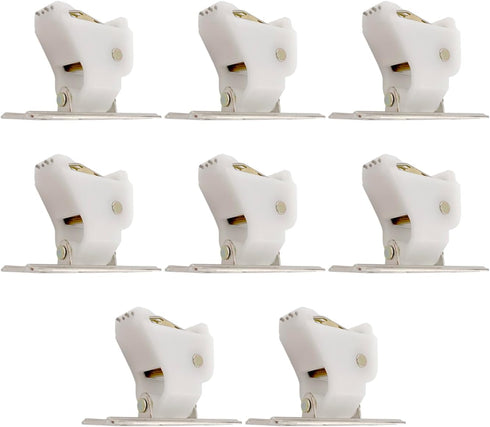 Amazing Drapery Hardware Large White Roman Shade Cord Lock with Dual Brass Wheels - Holds up to 5 Lift Cords, Suitable for Roman and Pleated Shade...