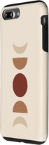 iPhone 7 Plus/8 Plus Phases of Moon Boho Beige Rust Red Burnt Orange Case...